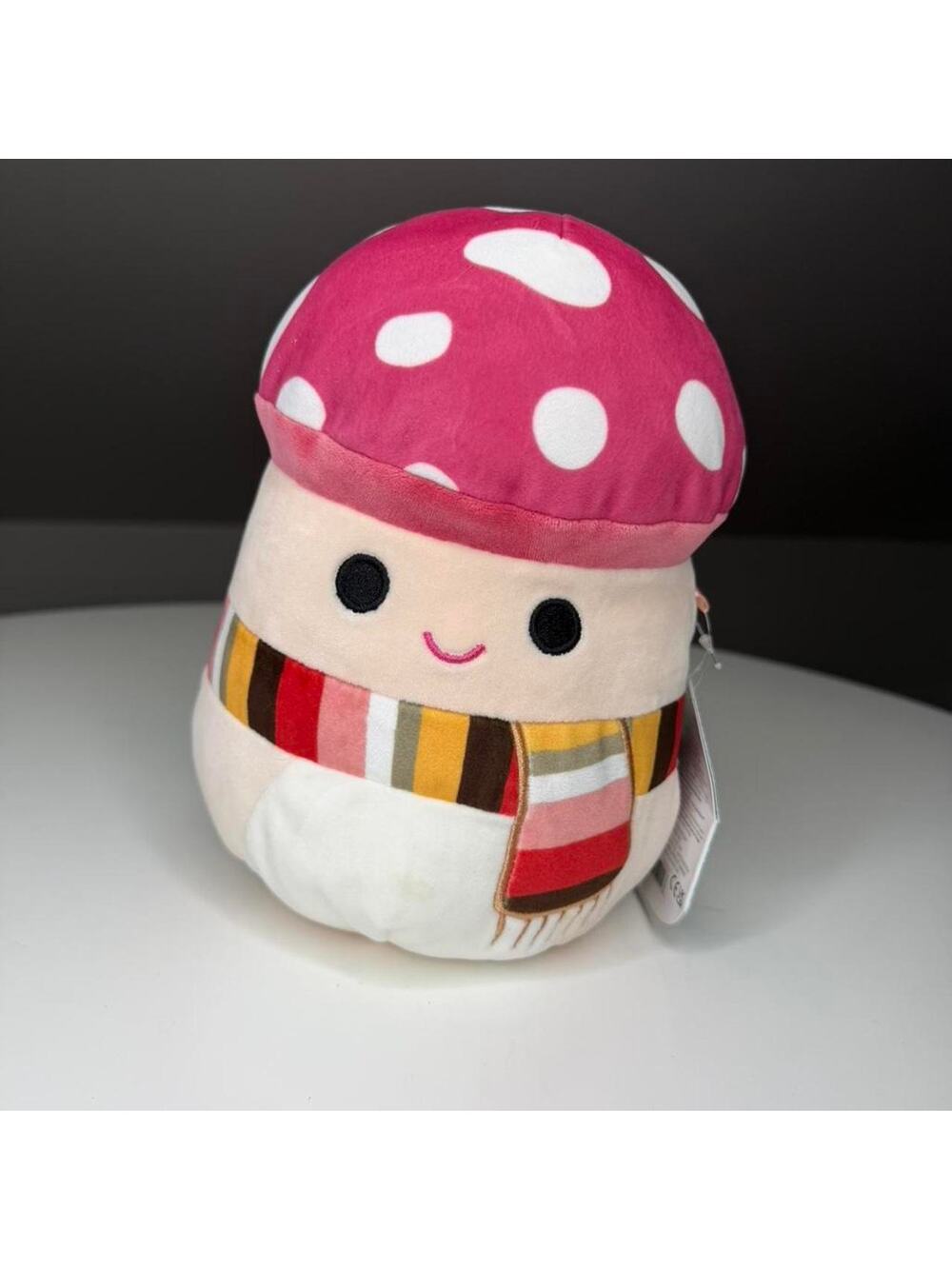 Squishmallows Malcolm the Mushroom Plush w/ Tag – Cozy Scarf Edition‎